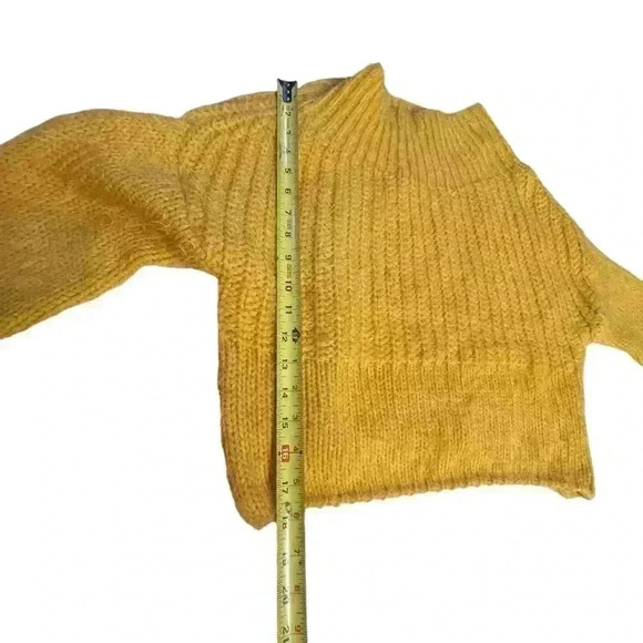 Love Tree Medium Chunky Knit Sweater Yellow Oversized Long Sleeve - Picture 5 of 7